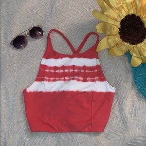tie-dye cropped tank top